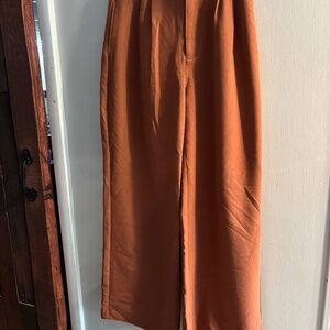 Abercrombie Tailored Wide Leg Pant in Brown size Medium